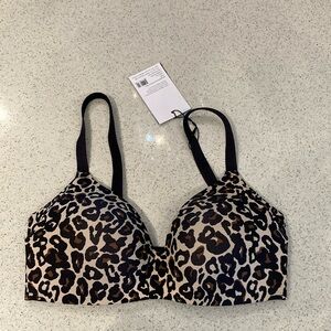 NWT Knix Wingwoman Leopard Print Bra Size 1